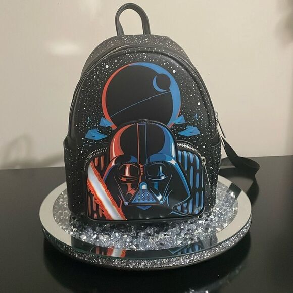 New tags Death Star darth Vader Star Wars space light saber loungefly back pack - Picture 1 of 12